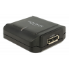 Delock Displayport 1.2 Repeater, 4K vid 60 Hz, 7.1 ljud, svart 11464