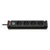 Brennenstuhl Bremounta Extension Socket 4-way black 1.5m H05VV-F 3G1.5 1150650114