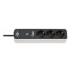 Denna PowerCube erbjuder ett USB-uttag. USB-porten gör det möjligt för användaren att ladda en mobiltelefon, kamera, MP3-spelare, GPS, etc. , de flesta mobiltelefoner och annan bärbar elektronik laddas via USB för att minska antalet olika laddare som kräv