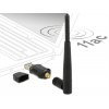DeLOCK trådlöst nätverkskort, extern antenn, 802.11ac, USB 2.0, svart 12462