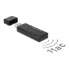 DeLOCK trådlöst nätverkskort, 802.11ac, 867Mbps, USB 3.0, svart 12463