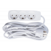 EDB stikdåse m. jord - 3 udtag - 3M - EDB Stikprop White 140003-EDB