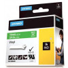 DYMO Rhino Professional, 19mm, märkbar vinyltejp, vit text grön tejp 1805420
