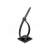 Cable Tie Mount 40 x 40mm with Cable Tie L 250 x W 7.2mm BLK 18675