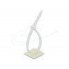 Cable Tie Mount 40 x 40mm with Cable Tie L 250 x W 7.2mm WHT 18679