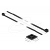 Cable Tie Mount 20 x 20mm with Cable Tie L 200 x W 2.5mm BLK 18680