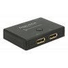 Delock DisplayPort 2 - 1 Switch bidirectional 4K 60 Hz 18750
