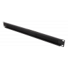 DELTACO 19” kabelgenomföring med borste, metall/nylon, 1U, svart 19-14