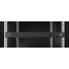 DELTACO 19” kabelgenomföring med borste, metall/nylon, 1U, svart 19-14