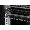 TOTEN 19" Kabelpanel, 1U, fingerkanal, kabelhantering, svart 19-24