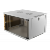 DELTACO 19"-skåp, 6U, 540x450mm, stående eller väggmonterat, glasdör 19-5406W