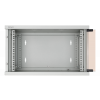 DELTACO 19"-skåp, 6U, 540x450mm, stående eller väggmonterat, glasdör 19-5406W