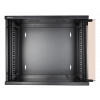 DELTACO 19"-skåp, 9U, 540x450mm, stående eller väggmonterat, glasdörr, 19-5409B