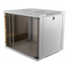 DELTACO 19"-skåp, 9U, 540x450mm, stående eller väggmonterat, glasdörr, 19-5409W