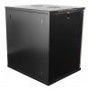 DELTACO 19"-skåp, 12U, 540x450mm, stående eller väggmonterat, glasdörr 19-5412B