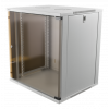 DELTACO 19"-skåp, 12U, 540x450mm, stående eller väggmonterat, glasdörr 19-5412W