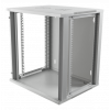 DELTACO 19"-skåp, 12U, 540x450mm, stående eller väggmonterat, glasdörr 19-5412W