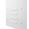 DELTACO 19"-skåp, 6U, 600x280x600mm, vertikal montering, IP55, vit 19-5606WP