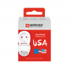 SKROSS Europa till USA jordad reseadapter, 15A, 110-125V, vit 1.500203-E