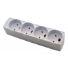 EDB stikdåse m. jord - 4 udtag - 3M - EDB Stikprop White 240003-EDB