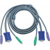 ATEN, KVM-kablage, 2xPS/2 ha-ha och 1xHD15 ha-ho, 5m 2L-5005P/C