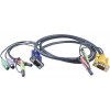 ATEN KVM-kablage SPHD15ha/2x3,5mm ha - 2xPS/2 ha/2x3,5mm ha/HD15ha, 2m 2L-5302P