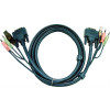 ATEN KVM-kablage DVI-DL/2x3,5mm/USB A-DVI-DL/2x3,5mm/USB B,ha-ha, 1,8m 2L-7D02UD