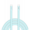 Sync & Charge SoftTouch USB-C to C cable 100W 120 cm - Blue 30276
