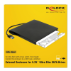 DE-LOCK Externt kabinett för smala diskläsare, 5,25", SATA, USB Typ-A, 42603