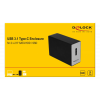 External USB 3.1 Type-C Enclosure for 2 x 2.5″ SATA HDD/SSD with RAID 42607