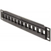 Delock 10" Keystone Patch Panel, för 12xKeystone kontaktdon, 1U, svar 43259
