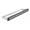 Delock 19″ Keystone Patch Panel 48 Port 1 U black 43280