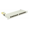 DeLOCK 10" 12-port patchpanel, kron, skärmad, cat6a, grå 43311