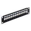 DeLOCK 10" 12-portars Keystone patchpanel, 1U, metall, svart 43326