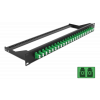 Delock 19″ Fibre Patch Panel 24 port LC Duplex green 43387