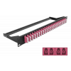 Delock 19″ Fibre Patch Panel 24 port LC Quad violet 43403