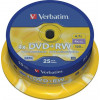 Verbatim DVD+RW, 1-4x, 4,7 GB/120 min, 25-pack spindel, SERL 43489