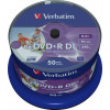 Verbatim DVD+R DL, 8x, 8,5 GB/240 min, 50-pack spindel, AZO 43703