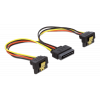 Delock Cable Power SATA 15pin > 2x SATA HDD – angled 60128