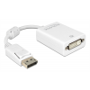 Delock Adapter Displayport 1.1 male > DVI female Passive white 61765