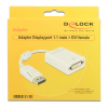 Delock Adapter Displayport 1.1 male > DVI female Passive white 61765