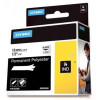DYMO Rhino Prof, polyestertejp, 12mm, svart text trans tejp, 5,5m 622289