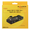 Delock Adapter USB 3.0 > HDMI / VGA + Gigabit LAN + USB 3.0 62461