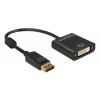 Delock Adapter Displayport 1.2 hane till DVI hona, 4K, passiv, svart 62601
