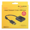 Delock Adapter Displayport 1.2 hane till HDMI hona, 4K, aktiv, svart 62607
