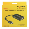 DeLOCK DisplayPort till HDMI/VGA/DVI adapter, 1920x1200 i 60Hz, svart 62656