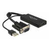 Delock VGA to HDMI Adapter with Audio black 62668