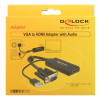 Delock VGA to HDMI Adapter with Audio black 62668