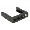 DeLOCK 3,5" Frontpanel, 2xUSB 2.0 Typ A hona, 3 fläktkontroller, svart 62714