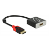 DeLOCK DisplayPort till HDMI-adapter, aktiv, 4K i 60Hz, 0,2m, svart 62734